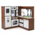 Wooden Corner Play Kitchen with Water Circulation System and Lights-Brown - Color: Brown D681-TP10167CF