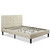 Queen size Taupe Beige Upholstered Platform Bed Frame with Headboard Q280-UPQT519815