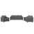 Sofa Set Dark grey Fabric (100% polyester), metal, textilene, plywood A949-3201787