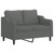 Sofa Set Dark grey Fabric (100% polyester), metal, textilene, plywood A949-3201787