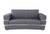 75" Gray And Silver Italian Leather Loveseat N270-477566