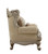 44" Beige and Green And Champagne Fabric Geometric Arm Chair And Toss Pillow N270-348224