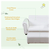 Kids Sofa Set with Footstool-White T575-S0671421989