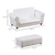 Kids Sofa Set with Footstool-White T575-S0671421989