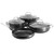 Korkmaz Galaksi 7 Piece Non Stick Aluminum Cookware Set in Black D970-A1371