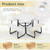 Outdoor Picnic Table with 4 Benches and Umbrella Hole-White - Color: White D681-NP11265WH+