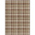 9' X 12' Chocolate and Ivory Plaid Washable Non Skid Indoor Outdoor Area Rug N270-563347