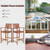 2 Pieces Outdoor Acacia Wood Bar Chairs with Sunflower Backrest and Armrests - Color: Brown D681-NP10735