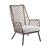 26" Gray Metal Outdoor Arm Chair with Gray Cushion N270-490231