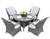 Five Piece Gray Round Glass Dining Set N270-389968