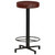  Bar Stool Set of 2 Brown, Black Real Leather, Powder-Coated Iron A949-321968