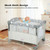 5-in-1  Portable Baby Beside Sleeper Bassinet Crib Playard with Diaper Changer-Beige B593-BB5558