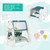 3-In-1 Double Sided Magnetic Dry-Erase Board with Stool and Flipped Writing Desktop-Green - Color:  D681-TP10058GN