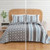 Twin 2 Piece Coastal Starfish Sand Dollar Grey Blue White Nautical Quilt Set Q280-TWHD3750