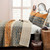 Full/Queen Orange Grey Boho Floral Birds Reversible Lightweight Quilt Set Q280-RFTGH335915
