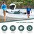 Sit-on-Top Fishing Kayak Boat With Fishing Rod Holders and Paddle-Gray - Color: Gray D681-SP37771GN