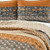 King size Orange Grey Boho Floral Birds Reversible Lightweight Quilt Set Q280-RFJUDE146544