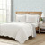 Full/Queen White Grey Scalloped Edge Reversible Thin Light Quilt Set Q280-WHGRA033692