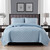 Twin/Twin XL 2-Piece Light Blue Microfiber Reversible Diamond Quilt Set Q280-TWBL1488