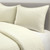Full/Queen Lightweight Cotton Linen Ivory Textured Reversible 3-Piece Quilt Set Q280-IVLDS6544