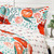 Full/Queen Red Poppy Flower White Teal Lightweight 3 Piece Cotton Quilt Set Q280-WHTER675435