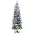 7.5 Feet Pre-Lit Hinged Christmas Tree Snow Flocked with 9 Modes Lights - Color: White - Size: 7.5  D681-CM23512US