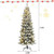 7.5 Feet Pre-Lit Hinged Christmas Tree Snow Flocked with 9 Modes Lights - Color: White - Size: 7.5  D681-CM23512US