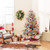 6 Feet Flocked Christmas Tree with 8 Lighting Modes and Multi-Color LED Lights-6 ft - Color: Green  D681-CM24756US-M