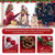 Set of 3 Christmas Lighted Gift Boxes Decorations with Red Bowknots - Color: Red & White D681-CM23881