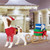 Outdoor Pre-lit Xmas Dog and Sleigh with 170 Warm Bright Lights for Porch - Color: Multicolor D681-CM24279US