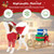 Outdoor Pre-lit Xmas Dog and Sleigh with 170 Warm Bright Lights for Porch - Color: Multicolor D681-CM24279US