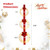 Set of 3 Christmas Lighted Wreaths with Warm White LED Lights and Bows - Color: Red D681-CM24903US