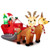 7.2 Feet Long Christmas Inflatable Santa Rides Sled with LED Lights - Color: Multicolor D681-CM24104US
