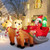7.2 Feet Long Christmas Inflatable Santa Rides Sled with LED Lights - Color: Multicolor D681-CM24104US