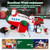 9 Feet Lighted Christmas Inflatable Santa Claus on Helicopter with Penguin - Color: Multicolor D681-CM24299US