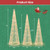 Set of 3 Pre-lit Christmas Cone Trees with Star Strings - Color: White D681-CM24604US