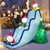 9 Feet Inflatable Polar Bear Slide Scene Decoration with LED Lights B593-CM24101US