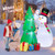 6 Feet Tall Inflatable Christmas Snowman and Tree Decoration Set with LED Lights B593-CM23968US