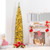 5/6/7/8/9 Feet Pre-lit Pencil Artificial Christmas Tree with 150/180/200//300/400 Warm White LED Li D681-CM24530US