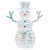 4 Feet Iridescent Christmas Snowman with White LED Lights and Ground Stakes - Color: Multicolor - S D681-CM24897US