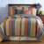 Full / Queen 100% Cotton Quilt Set with Red Orange Blue Brown Stripes Q280-GHKBFQ89241
