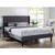 Queen size Grey Wingback Upholstered Platform Bed Q280-QZUPBC15289381