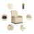  Massage Recliner Chair Cream Fabric (100% polyester), metal, plywood A949-371748