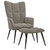  Relaxing Chair With Stool Light Grey Velvet Medium Footrest A949-328084