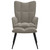  Relaxing Chair With Stool Light Grey Velvet Medium Footrest A949-328084