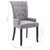 Dining Chair Set of 6 Light Gray Polyester Standard Ergonomic A949-276907