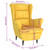  Armchair Mustard Yellow Velvet (100% polyester), plywood Standard A949-324066