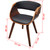  Dining Chair Black and Brown Plywood, Cotton, Polyurethane Standard A949-240708