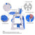3 in 1 Infant Table and Chair Set Baby High Chair-Blue B593-BB4640color