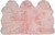 3' X 5' Pink Natural Sheepskin Area Rug N270-388532